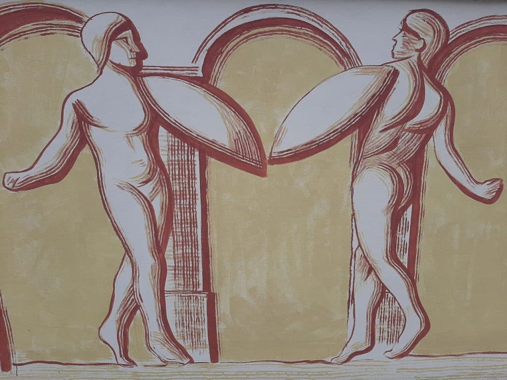 Arte e storia rappresentate sul muro dell’anfiteatro romano di San Benedetto dei Marsi