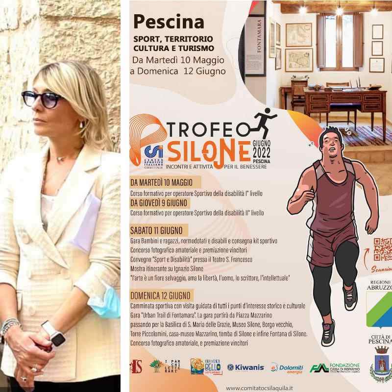Trofeo Silone a Pescina: Tiziana Cucolo, presidente Centro Studi Ignazio Silone, ringrazia Luca Tarquini