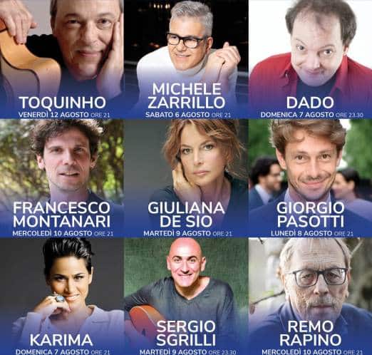 Ricco calendario di eventi per l'estate a Celano con Toquinho, Zarrillo, Montanari, Sgrilli, Pasotti, Dado, Giusy Ferreri, Red Canzian