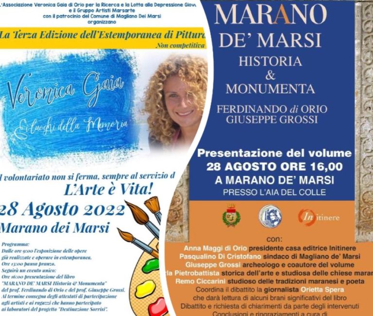 Una giornata con l’Associazione Di Volontariato Veronica Gaia Di Orio per scoprire il territorio Di Marano e la bellezza della vita che si esprime nell’arte