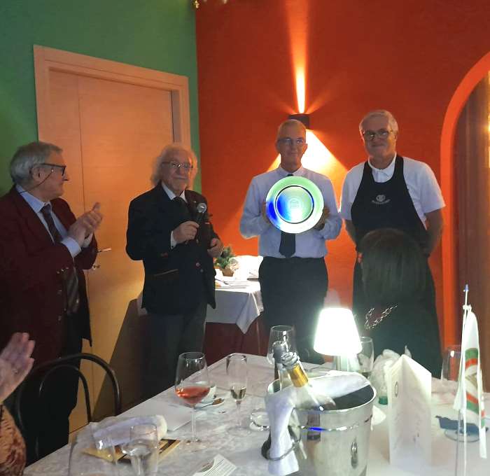 Lino, Enzo e Gianni Nucci del ristorante "Il Casale" di Aielli conquistano il "Piatto d'Argento" conferito dall'Accademia della Cucina Italiana