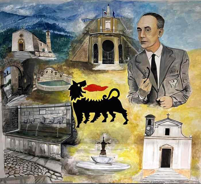 Civitella Roveto dedica un murale a Enrico Mattei, Sindaco Oddi: "Omaggio a una figura a noi tanto cara"