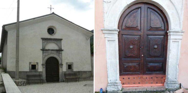 Restaurato l'antico portone ligneo della chiesa di San Lorenzo di Corcumello
