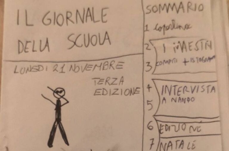 Nella scuola primaria di Fossacesia un bambino s'inventa giornalista: nota di elogio del Sindaco