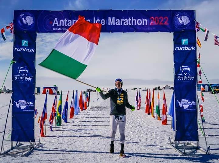Marco Panfili da Gioia dei Marsi all'Antarctic Ice Marathon, unico italiano in corsa verso il Polo Sud