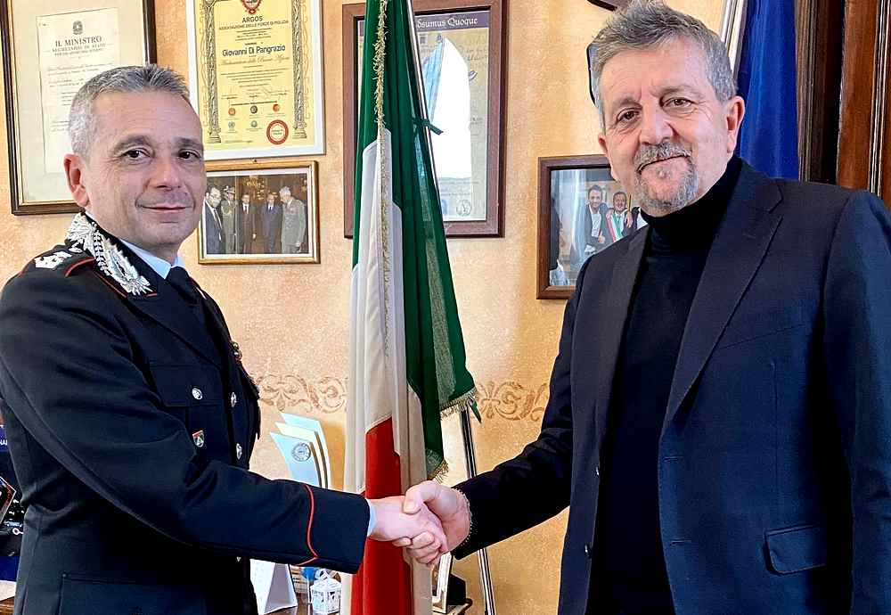 Il Sindaco Di Pangrazio incontra il col. Cirillo, comandante Carabinieri Forestali: "Ad Avezzano un nucleo dell'Arma a tutela dell'agroalimentare"