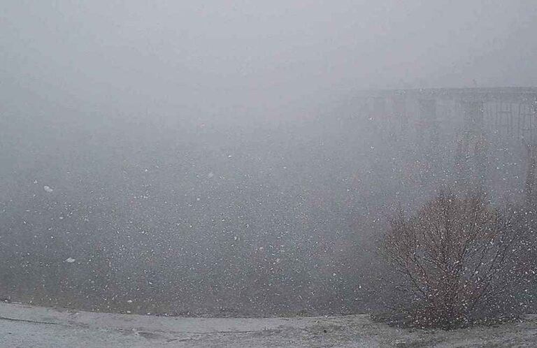 Nevica sull'Appennino abruzzese: fiocchi intorno ai 1200 metri
