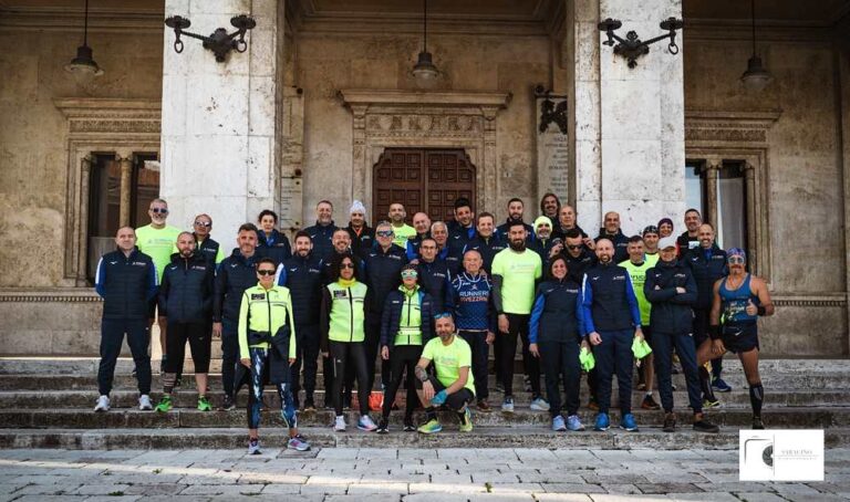 80 atleti partecipano alla prova generale del percorso della "Fucino Half Marathon" in programma il 30 aprile