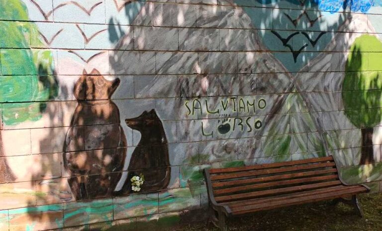 Salviamo l'Orso: un nuovo murale dedicato all'orso bruno marsicano e a chi si occupa della sua tutela