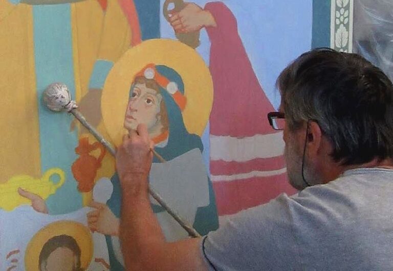 Continua ad arricchirsi il ciclo di affreschi di Michail Ivanov presso la chiesa di Santa Maria Assunta di Bisegna