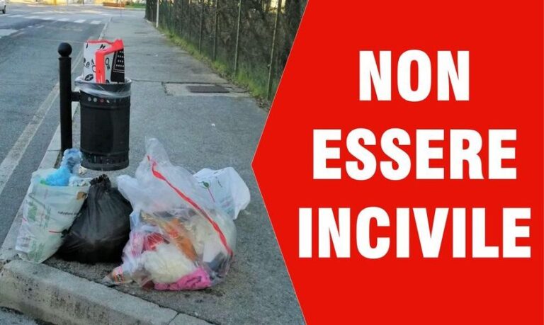 "I cestini in strade o piazze si usano solo per i piccoli rifiuti", l'appello di Tekneko ai cittadini di Avezzano