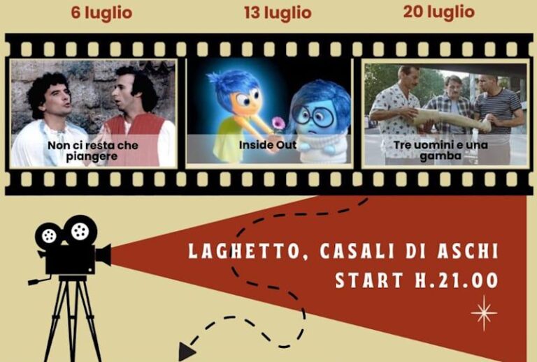 La Pro Loco Vico presenta Cinelago Cinema sotto le stelle: tre film proiettati presso il laghetto di Casali d'Aschi