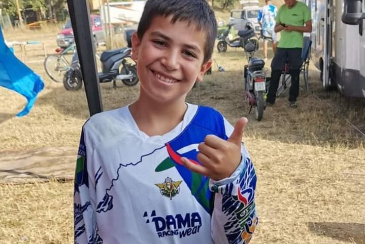 Il piccolo campione Aristide Ranalli di Venere dei Marsi in rappresentanza della Regione Abruzzo al Trofeo delle Regioni di Minienduro
