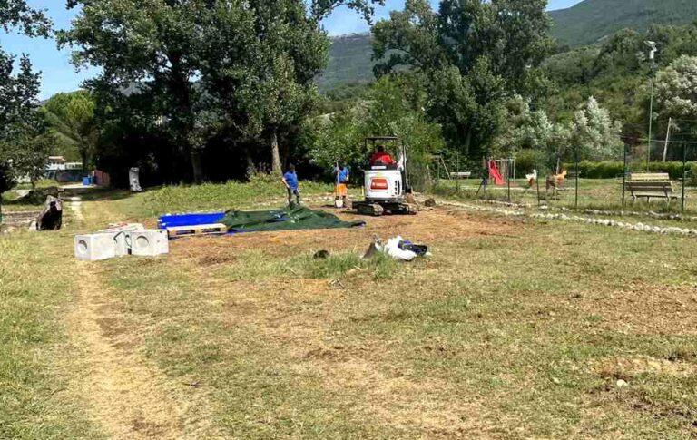 Iniziati i lavori per la realizzazione di un'area fitness all'aperto a Civitella Roveto