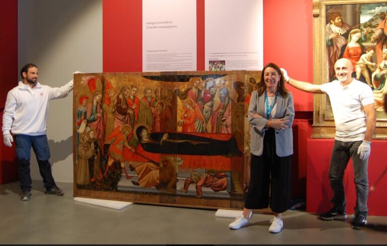 E' arrivato oggi il capolavoro di fine Trecento del Maestro di Beffi al Museo Nazionale d'Abruzzo