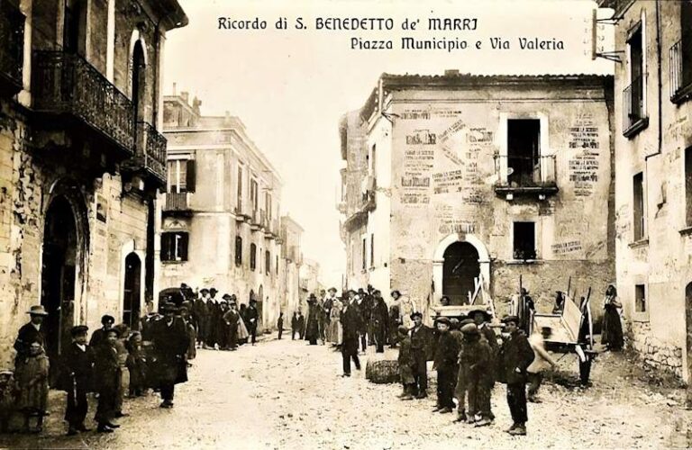 Uno scorcio di San Benedetto dei Marsi così come appariva nel 1912, prima della devastazione del terremoto