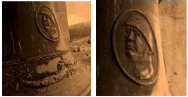 La campana di bronzo posta sul campanile della cattedrale di Avezzano