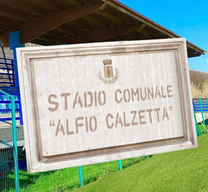È ufficiale: il Campo Sportivo comunale di Civitella Roveto sarà intitolato ad Alfio Calzetta. La conferma del Sindaco Oddi