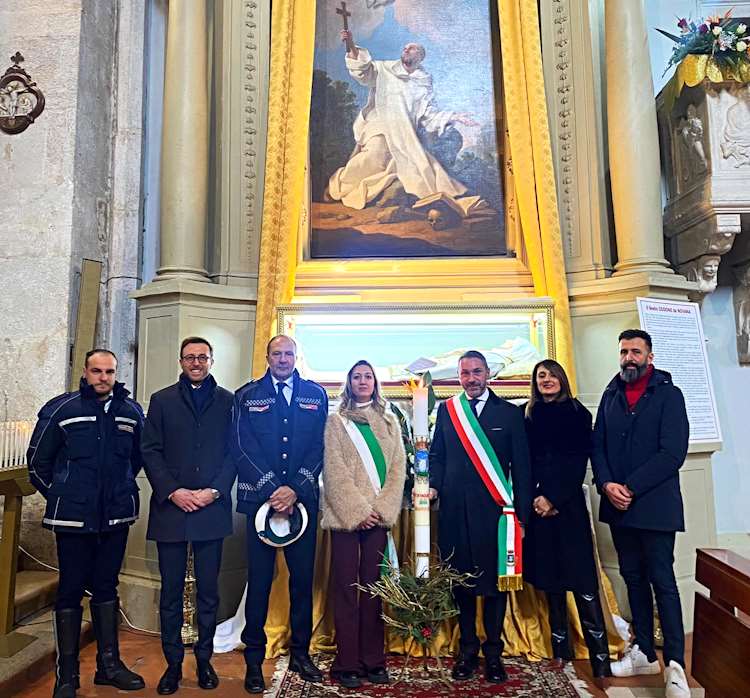A Tagliacozzo si è rinnovato il tradizionale omaggio del cero al Beato Oddo da parte dell'amministrazione comunale