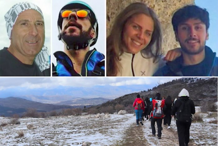 Escursione in montagna per gli studenti del liceo "Croce": in memoria di Valeria, Gianmarco, Gian Mauro e Tonino, gli Angeli del Velino