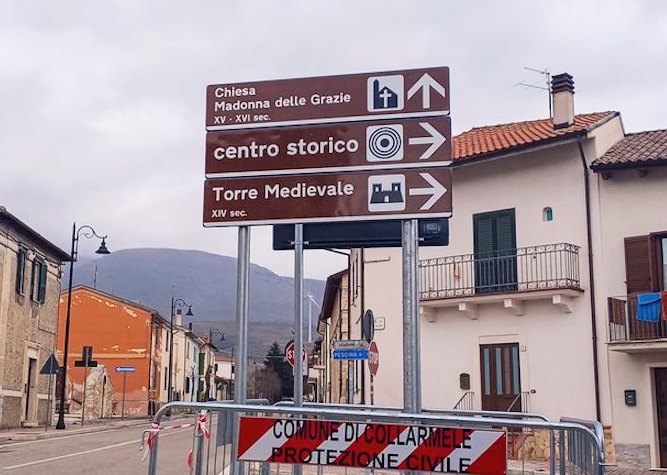 Iniziata l'installazione dei segnali di indicazione turistica a Collarmele