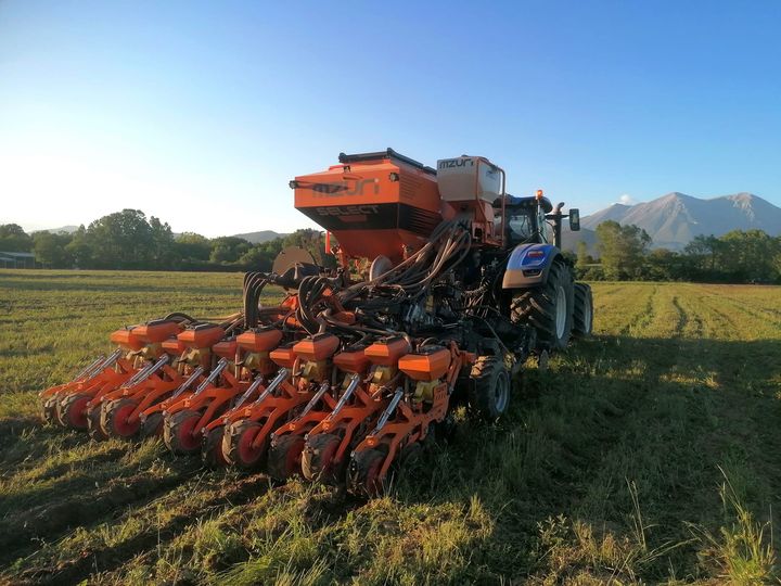 Agricoltura: prove in campo con dimostrazione di semina di mais e girasoli a Villa San Sebastiano