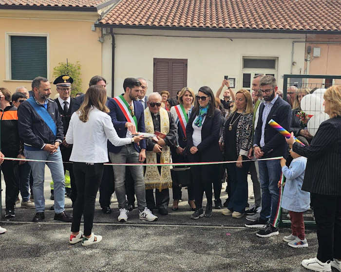 Inaugurata la Scuola dell’Infanzia Umberto Sclocchi a San Benedetto dei Marsi, sindaco Cerasani: "Un primo mattone è stato messo"
