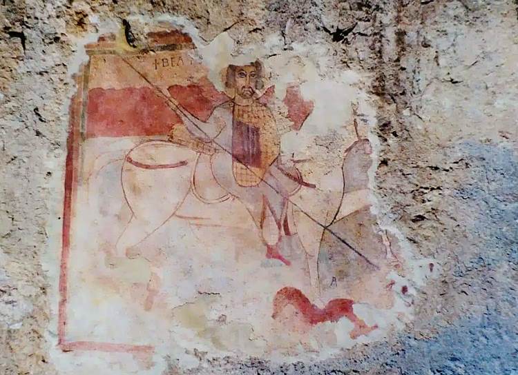 Restaurato l'antico affresco rupestre di San Giorgio a Celano