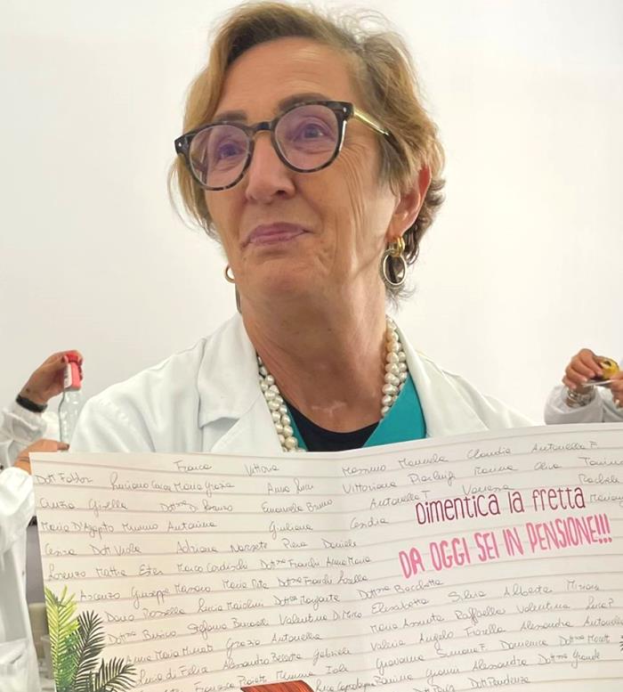 La dott.ssa Anna Cristina Meta dell'Ospedale di Tagliacozzo va in pensione