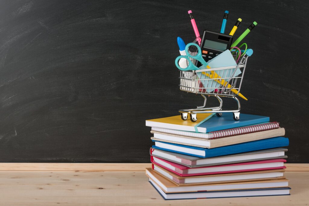 Back to school concept with school supplies|