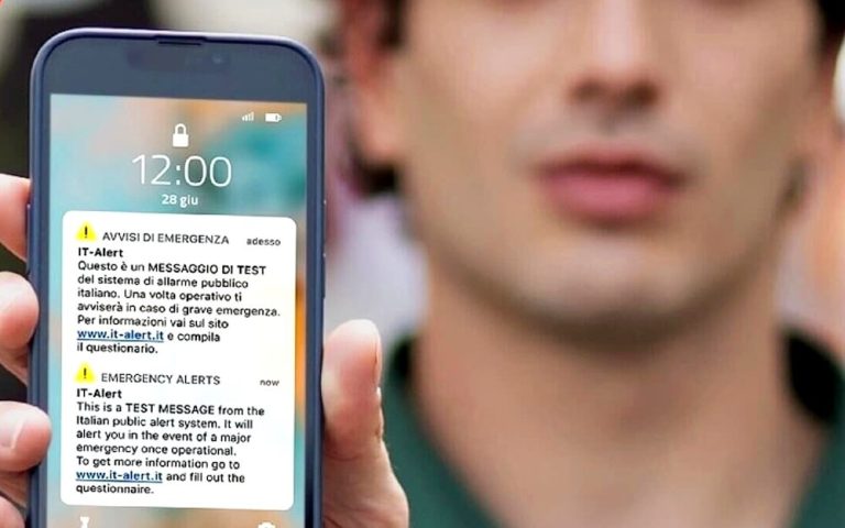 Il 26 Settembre sperimentazione del nuovo sistema di allarme pubblico di emergenza IT-Alert in Abruzzo
