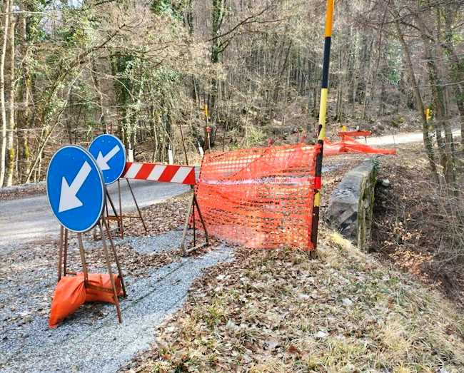 SP 17 chiusa per lavori