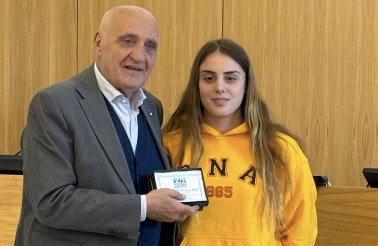 Fabiani premiata dal presidente Coni Abruzzo