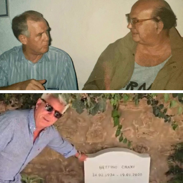 Nazzareno Di Matteo visita la tomba di Bettino Craxi ad Hammamet: "Le porto i saluti di Giovanbattista Pitoni"
