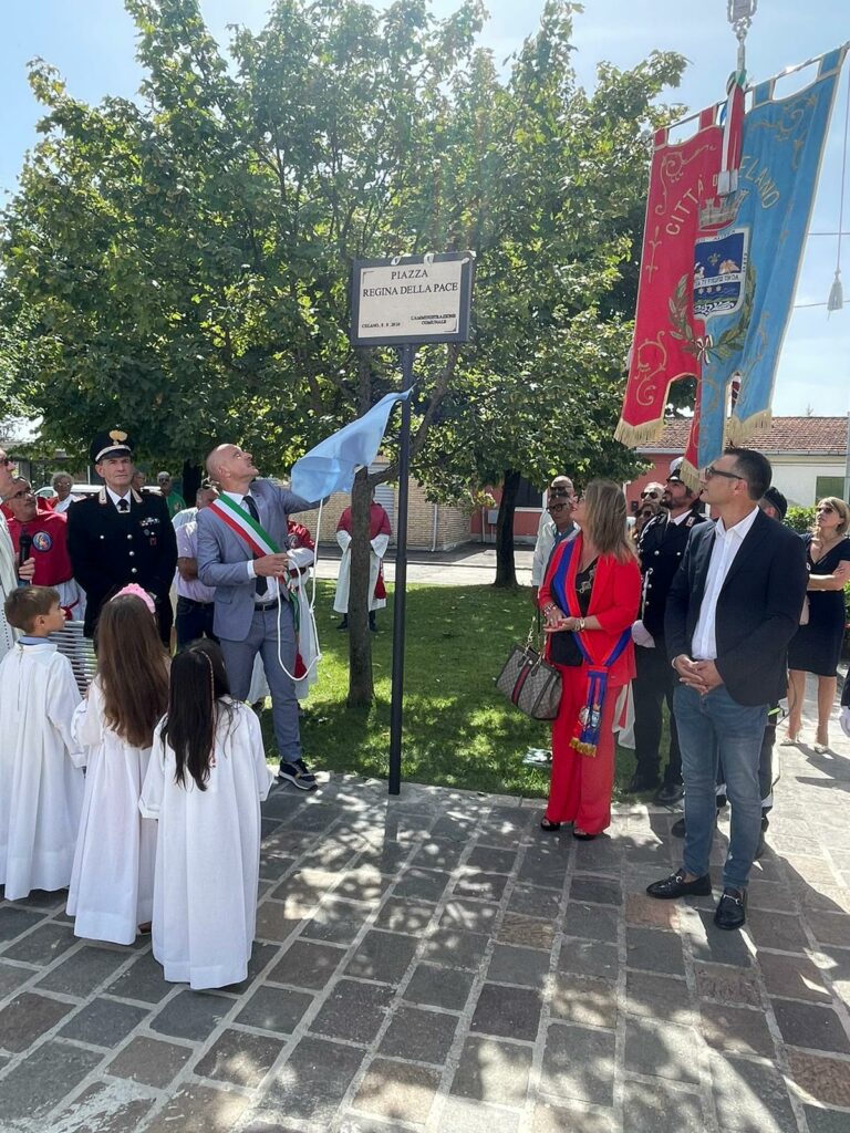 Inaugurata la nuova Piazza Regina della Pace a Borgo Strada 14