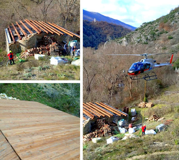Chiesa Santa Maria Silvana, lavori in dirittura d'arrivo: il materiale arriva in elicottero
