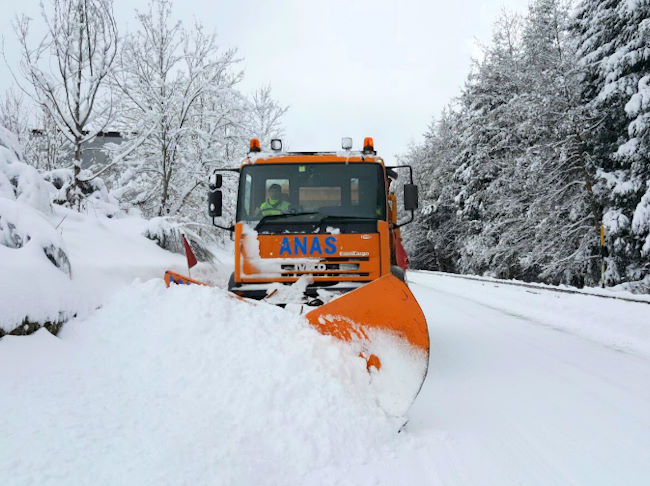 Allerta neve: Anas mobilitata per garantire la viabilità in Abruzzo e Molise