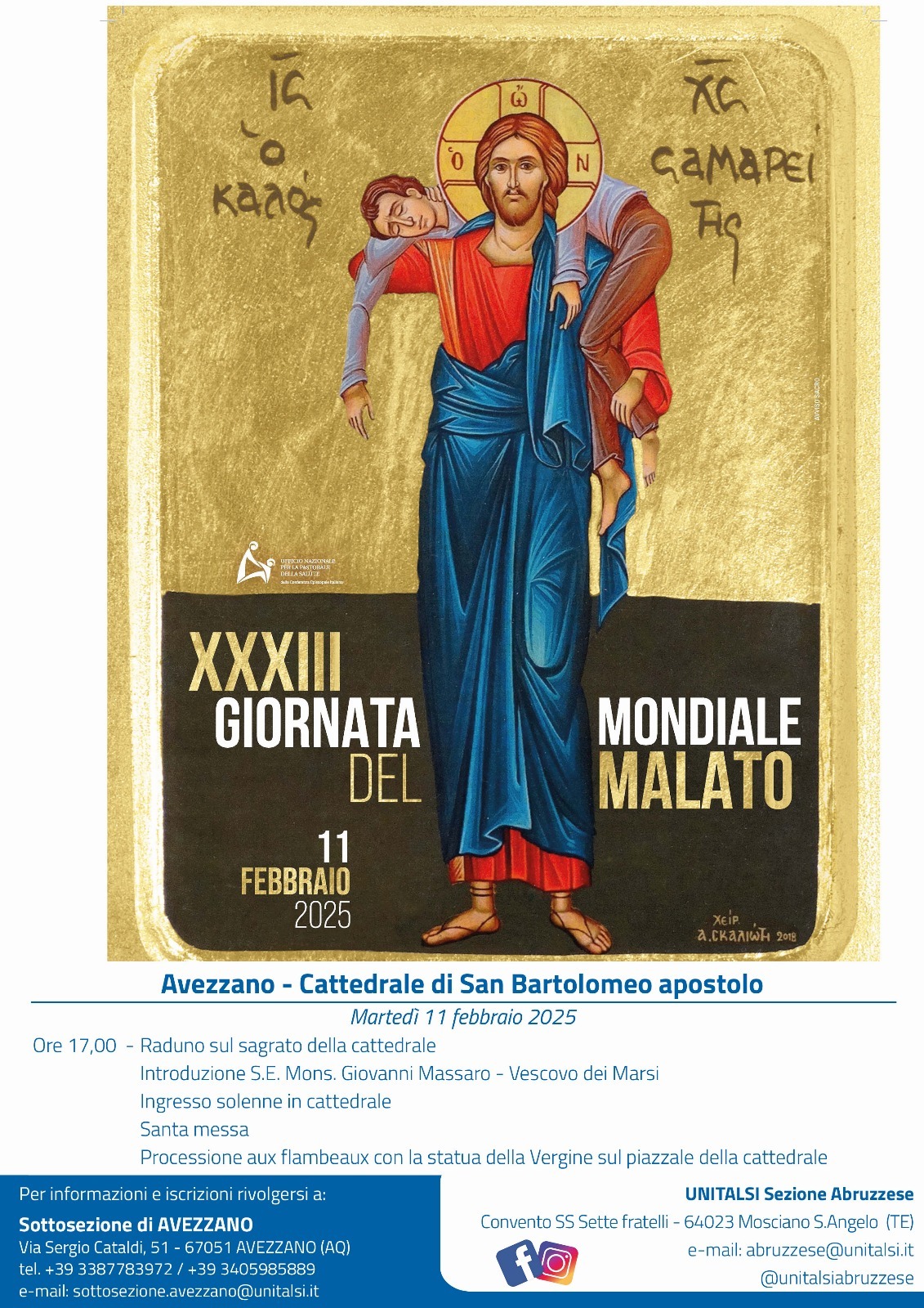 XXXIII Giornata Mondiale del Malato Unitalsi Avezzano in prima linea nel sostegno di chi soffre