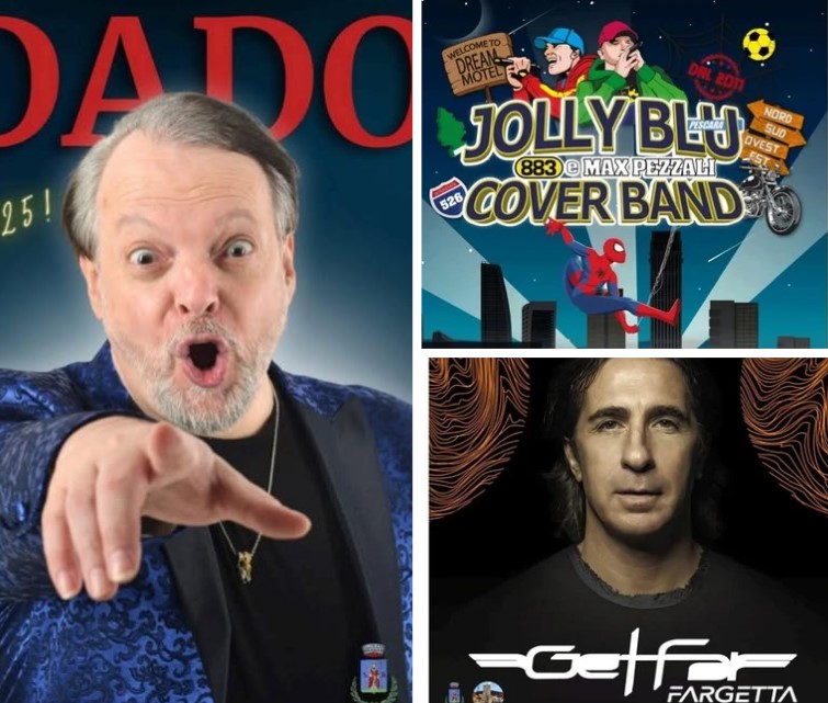 Lecce nei Marsi, musica e spettacolo: tre serate con Dado, Jolly Blu e Get Far