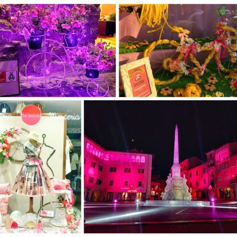 Tagliacozzo, vetrine in rosa per il giro. stasera musica e spettacoli in  centro, domani giornata dedicata allo sport 