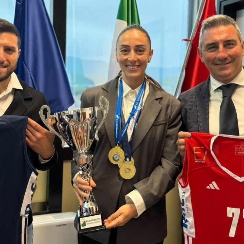 Il sindaco Antonio Cerasani, Isabella Di Iulio e l'assessore Mario Quaglieri