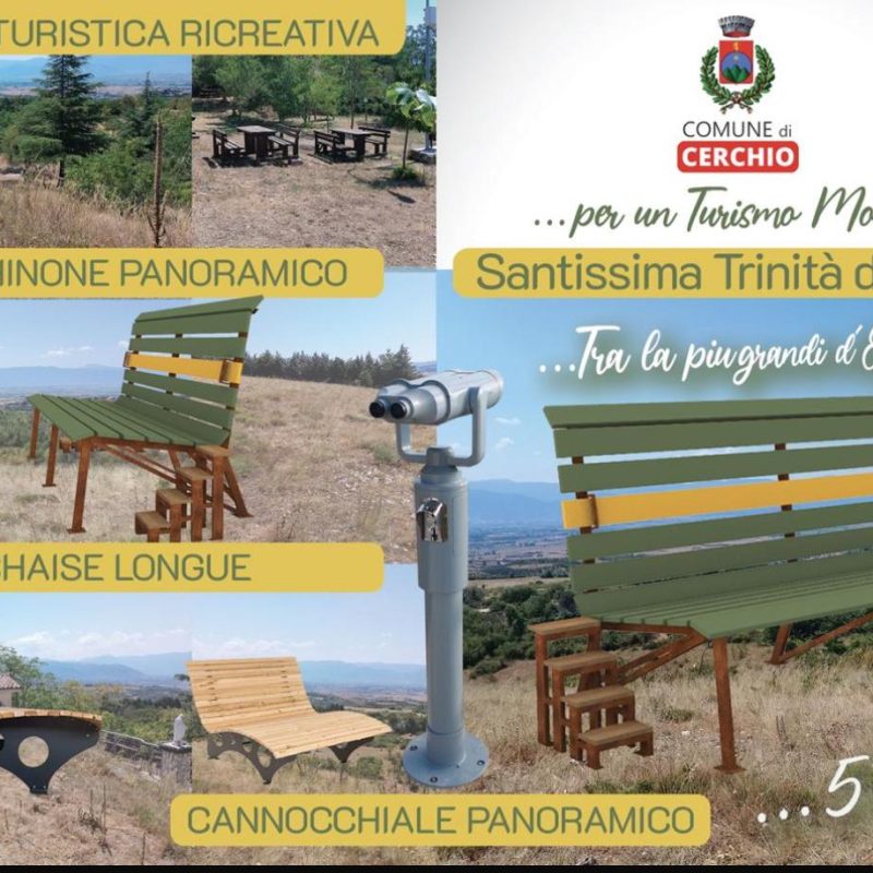 nuovi arredi e servizi per l'area attrezzata “SS. Trinità di Rocco” a Cerchio