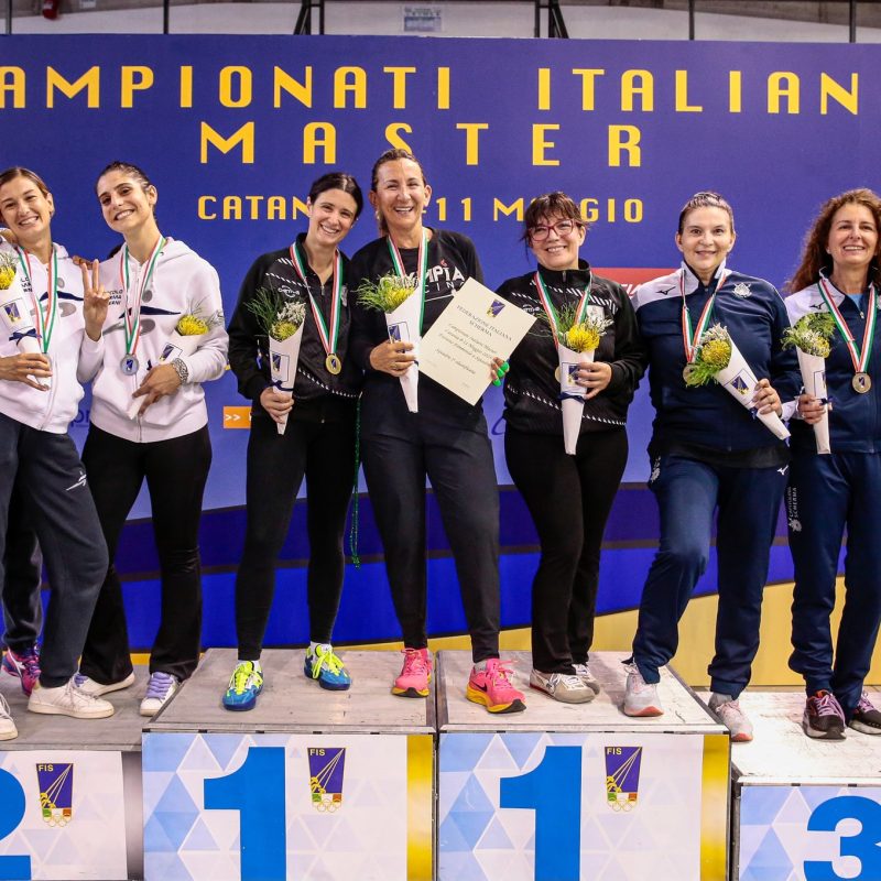 Grandi risultati della scherma abruzzese ai Campionati Italiani Master di stanza a Catania