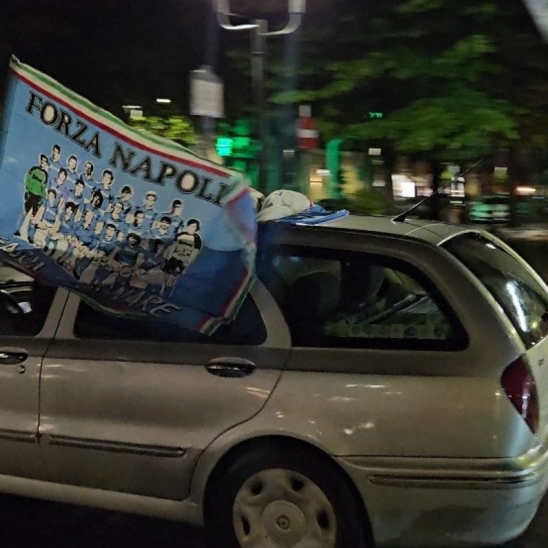 Napoli campione d'Italia, caroselli e fuochi d'artificio anche ad Avezzano