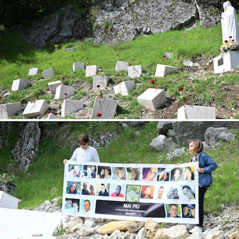 Inaugurato a Rigopiano il Giardino della Memoria, in ricordo perenne delle 29 vittime