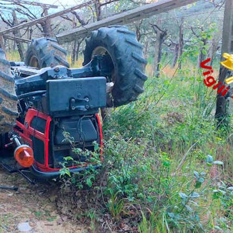 Incidente in campagna: un uomo di 72 anni perde la vita schiacciato dal suo trattore