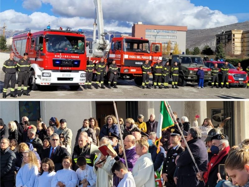 I Vigili del Fuoco di Avezzano rendono omaggio alla patrona S. Barbara